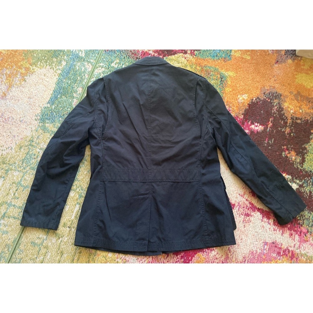 VTG Polo Ralph Lauren Jacket Mens Large Nautical Military Black Gold Buttons - Picture 10 of 12